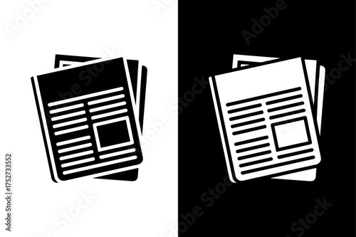 News Page Icon — Flat Newspaper Design, Minimal Vector Layout.