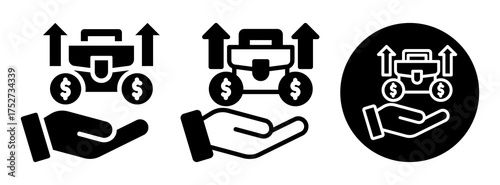 Business Income Icon Collectio Glyph & Mixed Style