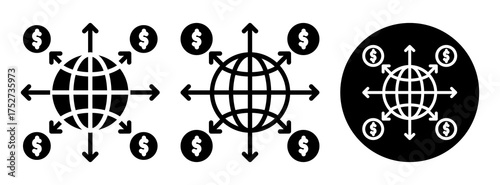 Global Expansion Icon Collection Glyph & Mixed Style