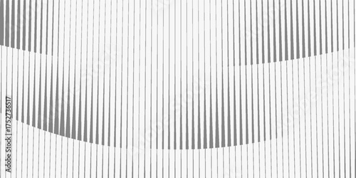 Black line halftone gradient strips. Fading stripe gradation background. Repeating linear pattern backdrop. Parallel lines wallpaper for overlay, print, cover. Vector Doppler effect concept