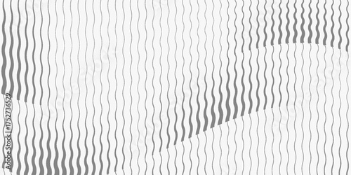 Black line halftone gradient strips. Fading stripe gradation background. Repeating linear pattern backdrop. Parallel lines wallpaper for overlay, print, cover. Vector Doppler effect concept