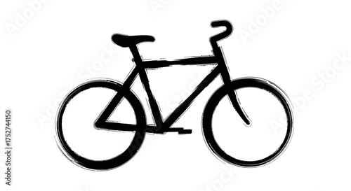 Simple black bicycle illustration vector graphic scalable icon for web and print