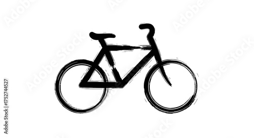 Simple silhouette vector illustration of a bicycle ideal for graphics and design projects
