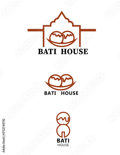 Indian food (Dal Bati) Business Logo 