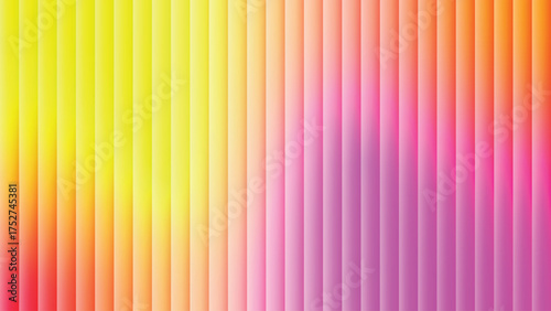 Vector illustration of Glass ripple texture with trending gradient background and red, orange, pink and yellow color waves