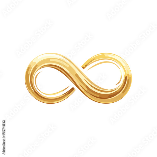 Golden Infinity Symbol with Textured Metallic Finish.