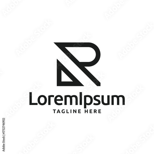 Letter r logo design icon