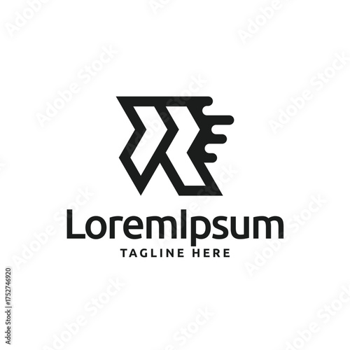 Technology logo design icon