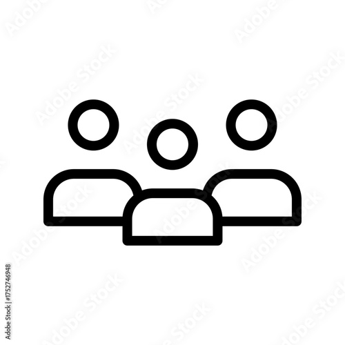 Group of People Icon Team Users Outline Vector
