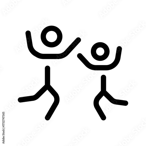 Dancing Man Line IconMinimal Music and Party Symbol for Celebration, Nightlife, and Entertainment Concepts