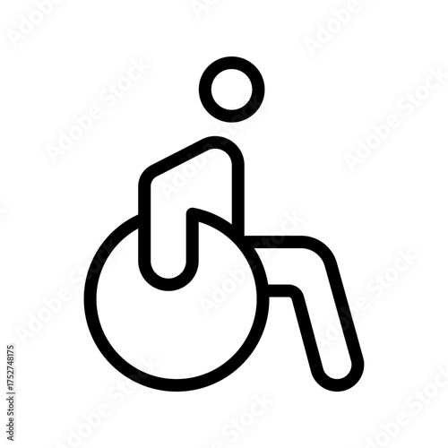 Wheelchair Accessibility Icon Disabled Person Symbol Outline Vector