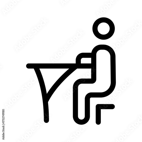 Seated Guest at Table Icon