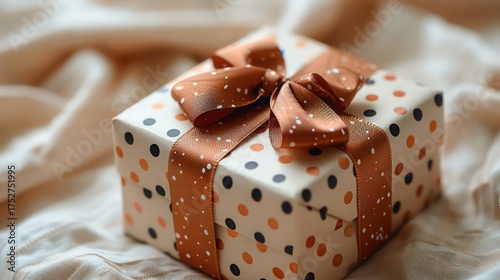 gift box on a brown background