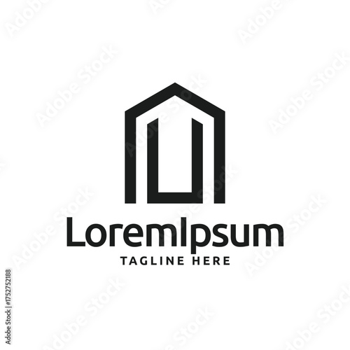Minimalist monogram logo icon design