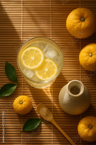 Yuzu Citrus Infused Drink with Ice
