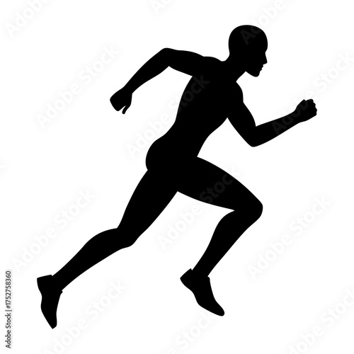 silhouette of a running man 