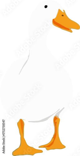 standing duck painting design for templates.