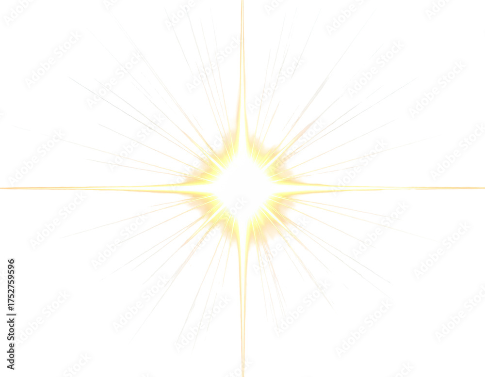 Naklejka premium Bright starburst with radiant light rays exploding outwards against a black background