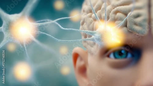 The Cognitive Connection: A captivating visual exploration of the intricate workings of the human brain, showcasing neurons firing in a vibrant display of neural activity.