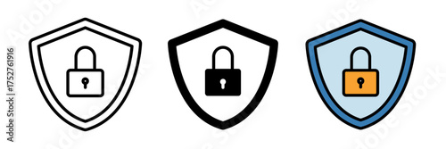 Secure icon symbol sign vector icons illustrations for graphic design.