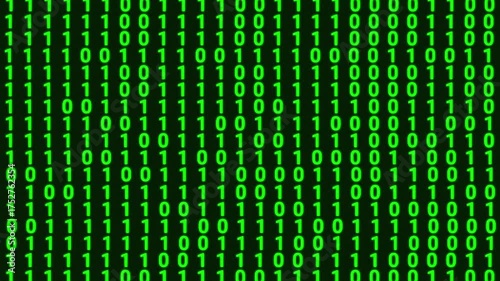 Binary Code Digital Data Stream Technology Background Loop
