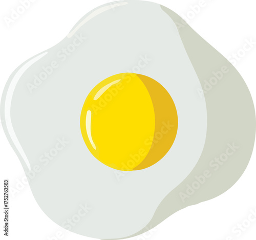 Fried egg drawing design for templates.