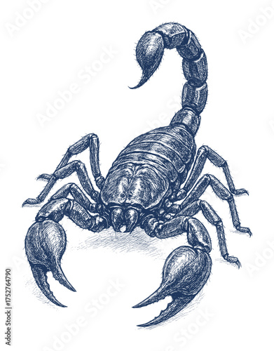 sketch drawing illustration of a scorpion - ai generated (artwork 2)