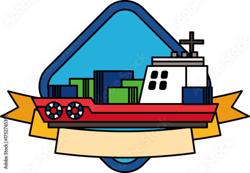 logotype of an isolate Cargo ship