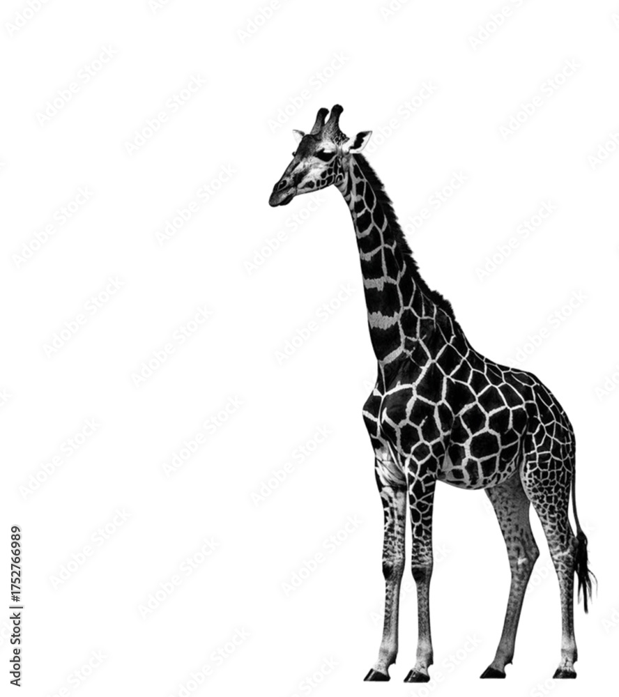 Obraz premium giraffe isolated on white background