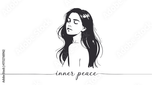 Serene woman with eyes closed embraces tranquility and inner peace