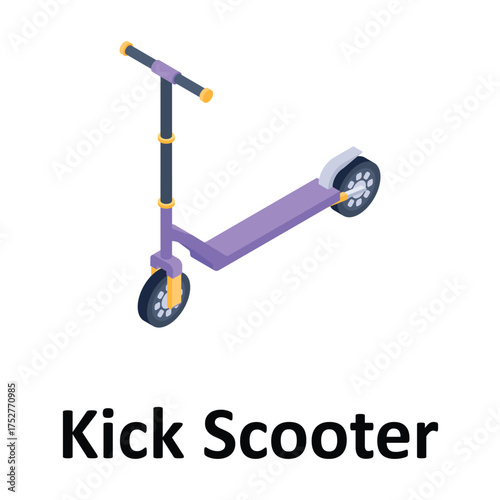 Kick Scooter Vector icon which can easily modify or edit