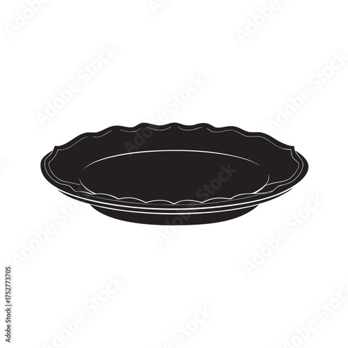 Ceramic Serving Platter Silhouette Design