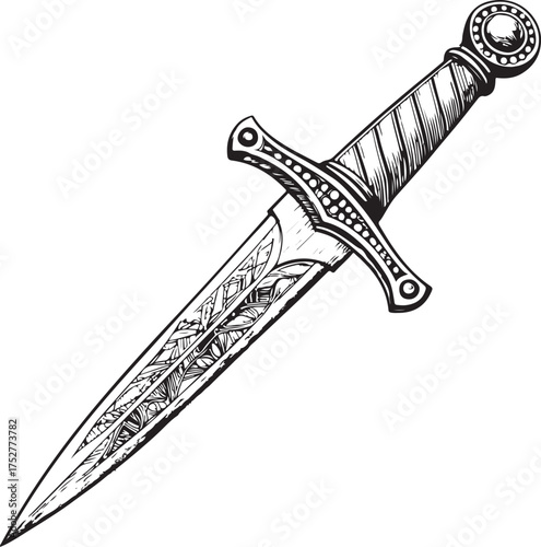 sword vector illustration isolated on white background