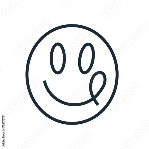 Pleasure, delicious. Vector linear icon illustration isolated on white background.