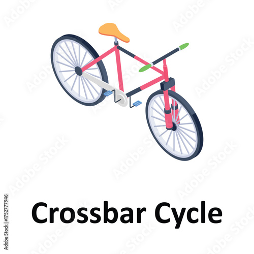 Crossbar Cycle Vector icon which can easily modify or edit