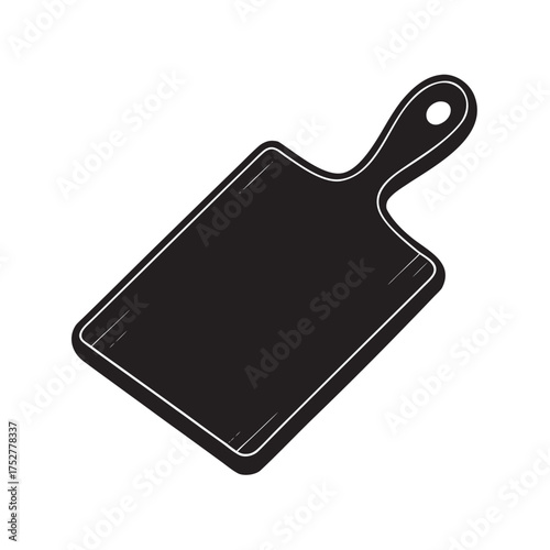 Wooden Cutting Board Silhouette Illustration