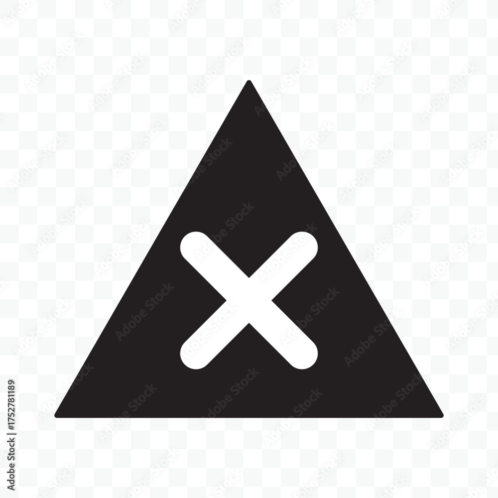 Obraz premium Do not bleach washing laundry symbol line icon black on white.