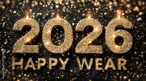 mini elegant festive banners for happy new year 