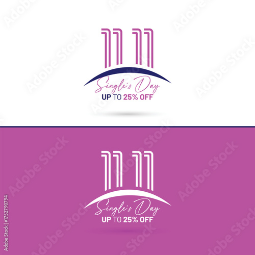 Single's Day 1111 Sale Promotion with 25 Off Discount