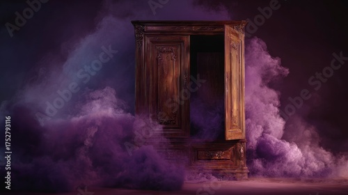 Empty wardrobe doorway fantasy