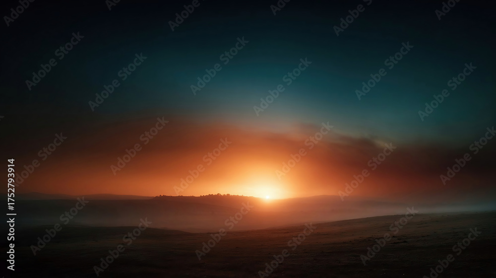 Fototapeta premium nature background with mystical sunset