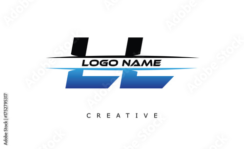 LL Creative Dynamic Logo Design Modern Company Branding Design Creative Monogram Latter Mark.