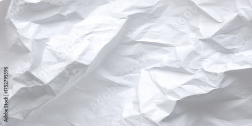 Abstract white crumpled paper texture background.