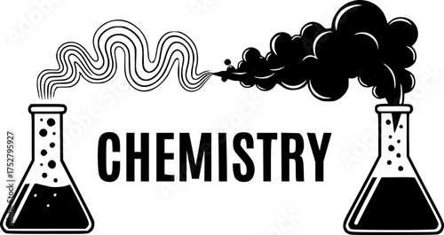 Lab Flasks and Smoke: Monochromatic Design