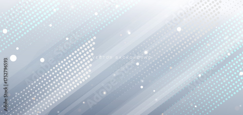 Abstract grey background with glowing dotted elegant.