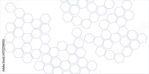 abstract geometric mesh cell texture modern futuristic wallpaper, white 3D render hexagonal geometric structure background. Hexagonal honeycomb pattern background with space for text.
