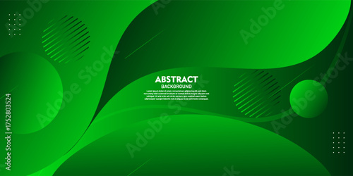 Simple and elegant green wave background. Trendy banner pattern concept. eps10