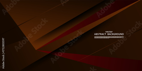 Abstract dark orange and red paper cut background. Simple and trendy patterned background design. Vector eps10.