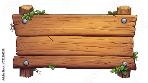 a wooden sign on transparent background PNG