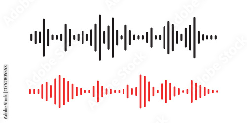 Sound Waveform Vector Illustration Audio Signal Frequency Graphic Equalizer Element
